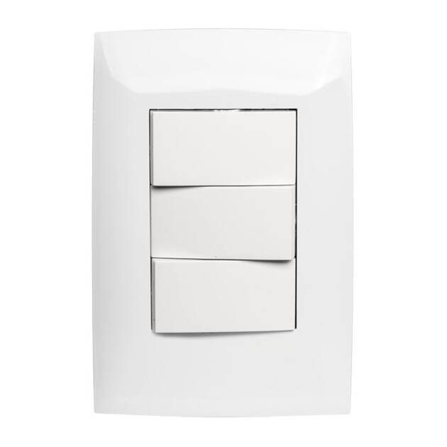 INTERRUPTOR TRIPLE BLANCO CIEN LEVITON
