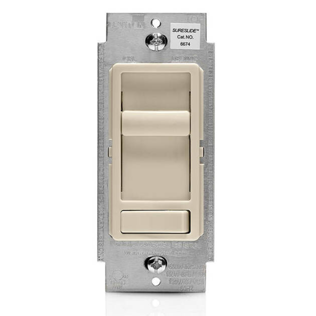 DIMMER DESLIZABLE 600W-120V DECORA LIGHT ALMOND LEVITON