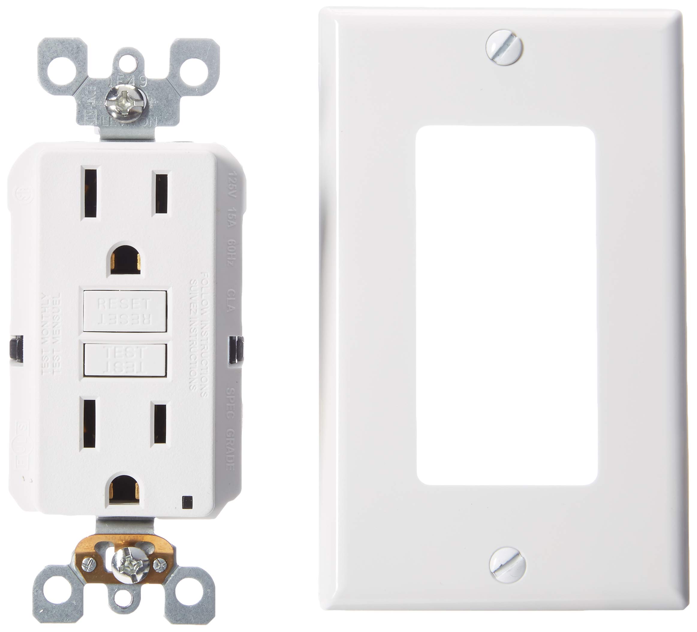 TOMACTE DOBLE C/TIERRA 15A 125V GFCI BLANCO DECORA LEVITON
