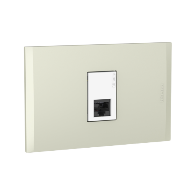 TOMA PARA DATA 6 PARES NOBILE CHAMPAGNE BTICINO