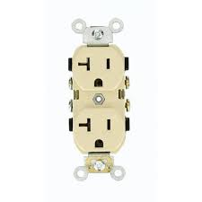 TOMACTE DOBLE C/TIERRA 20A 125V MARFIL LEVITON