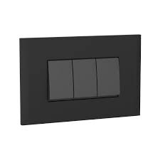 INTERRUPTOR TRIPLE  NEGRO UNUS DIMO