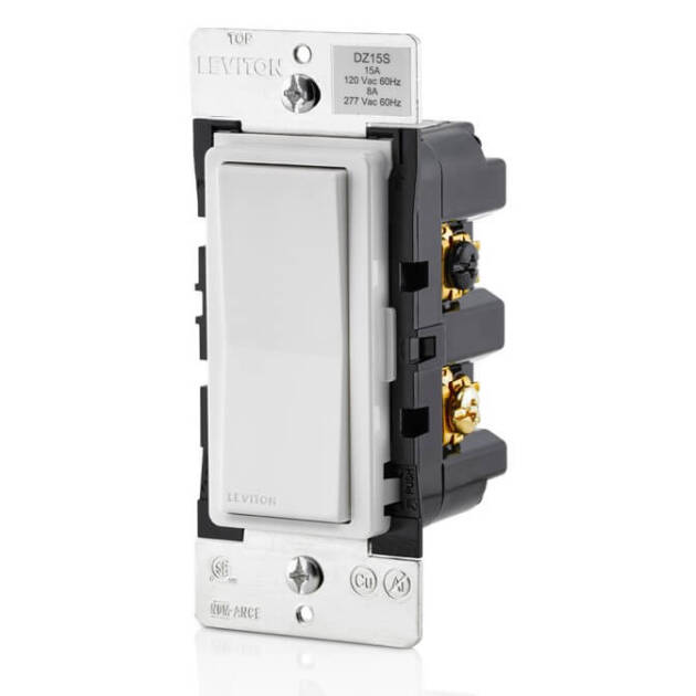 INTERRUPTOR SENCILLO UNIVERSAL 15A-120V Z-WAVE PLUS ENCHUFABLE DECORA SMART BLANCO LEVITON