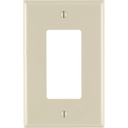 PLACA C/TORNILLOS LIGHT ALMOND SIZE MED DECORA LEVITON