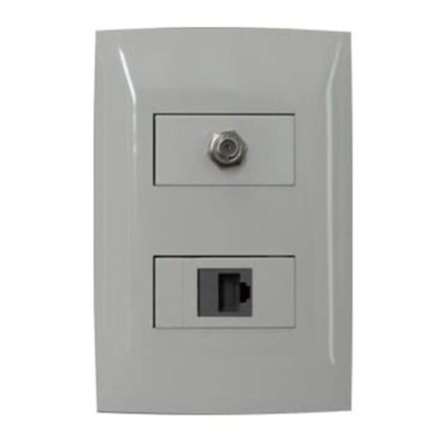 TOMA COAXIAL P/TV BLANCO CIEN LEVITON