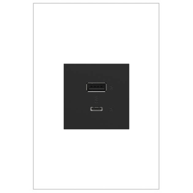 CARGADOR 2M USB TIPO A Y C GRAFITO ADORNE