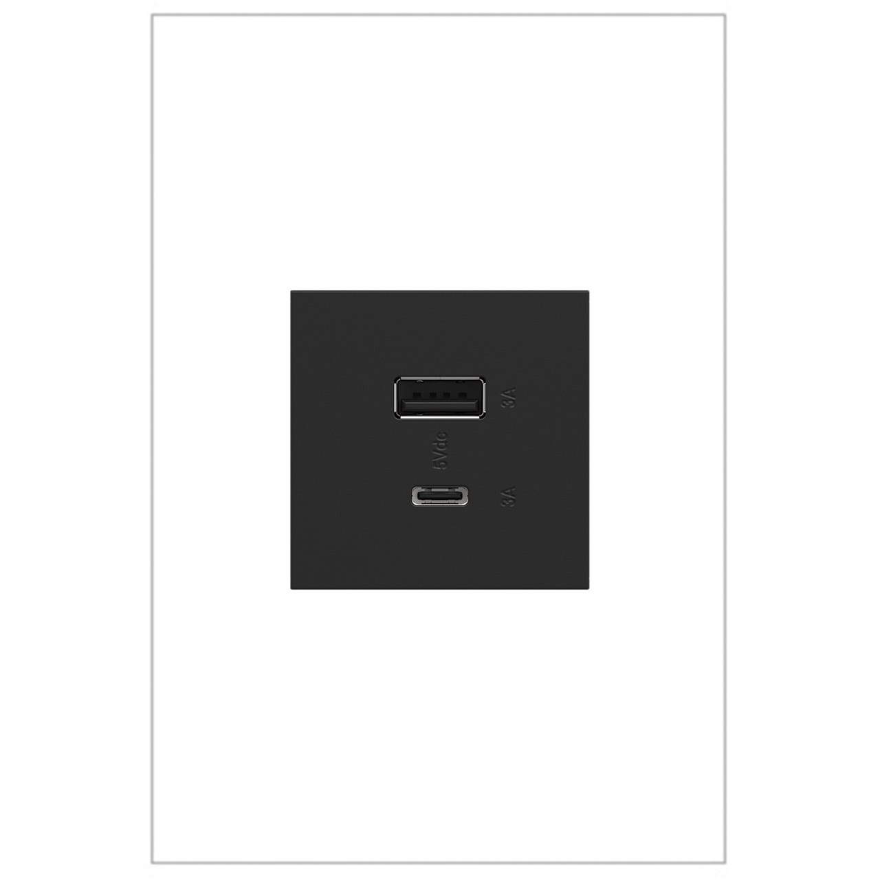 CARGADOR 2M USB TIPO A Y C GRAFITO ADORNE