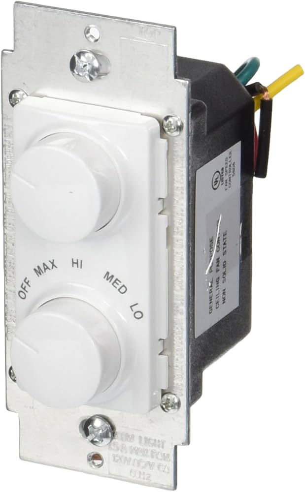 DIMMER Y CONTROL P/ABANICO 1.5A 300W DECORA BLANCO LEVITON