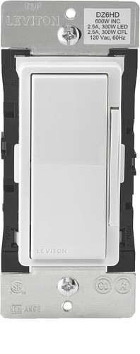 DIMMER Y CONTROL P/ABANICO 2.5A 300W DECORA LIGHT ALMOND LEVITON