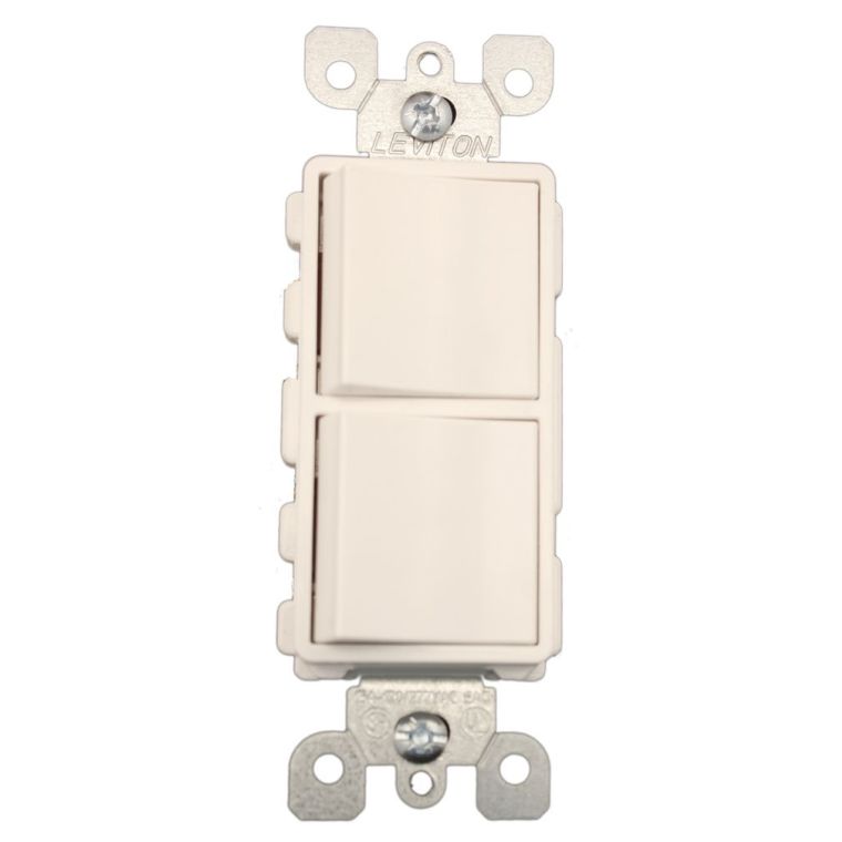 INTERRUPTOR DOBLE 3W 15A 120/277V BLANCO DECORA LEVITON