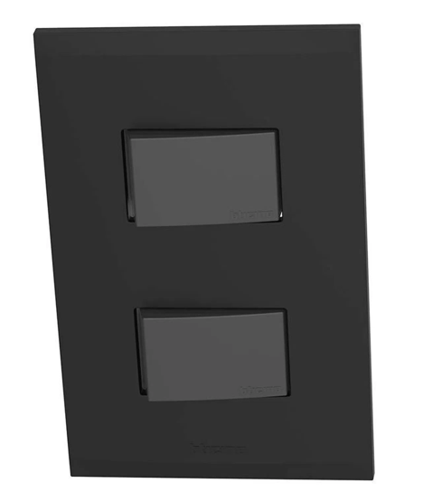 INTERRUPTOR DOBLE NOBILE NEGRO BTICINO