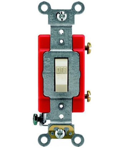 INTERRUPTOR SENCILLO 20A 120/277V INDUSTRIAL LIGHT ALMOND LEVITON