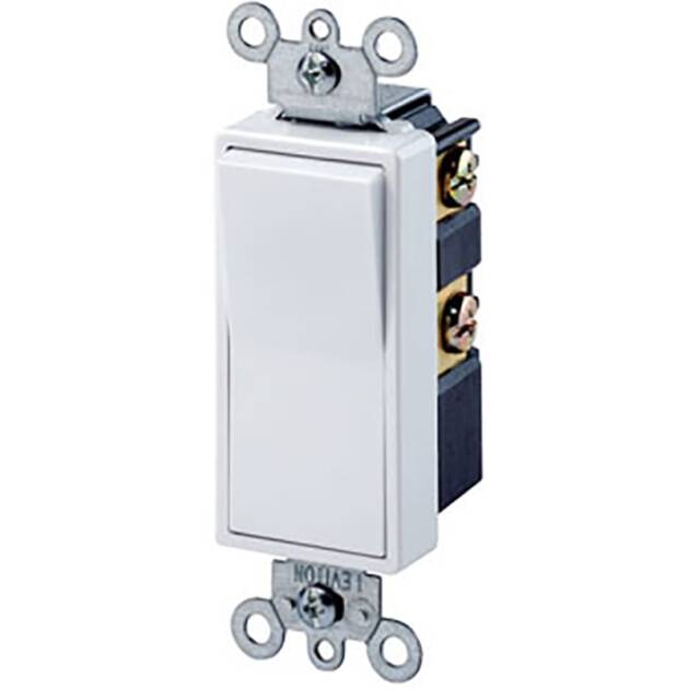 INTERRUPTOR SENCILLO 4W 15A 120/277V BLANCO DECORA LEVITON