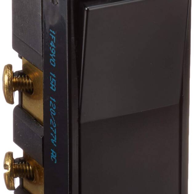 INTERRUPTOR SENCILLO 4W 15A 120/277V NEGRO DECORA LEVITON