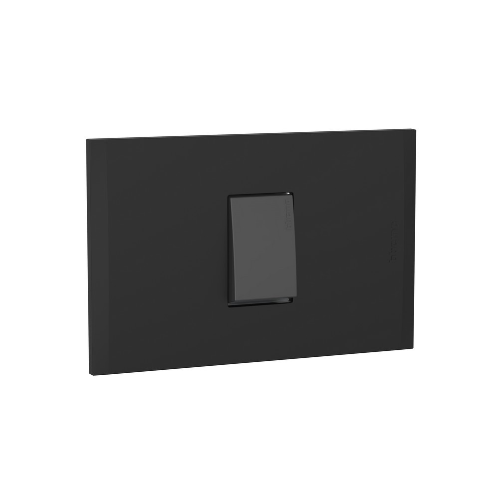 INTERRUPTOR SENCILLO C/TOMCTE 15A 127V  NEGRO UNUS DIMO