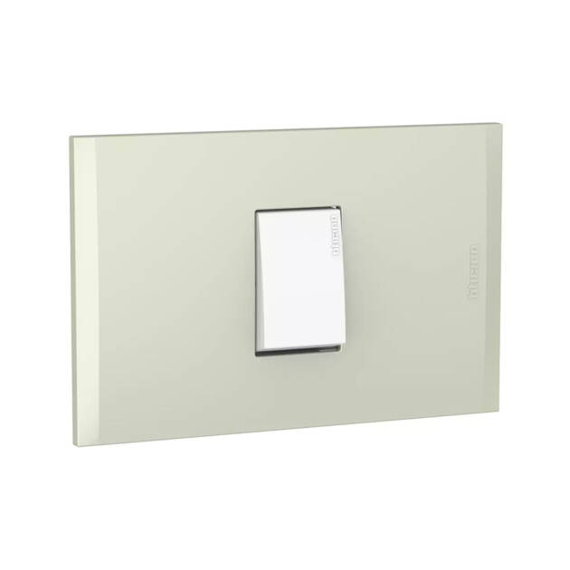 INTERRUPTOR SENCILLO C/TOMCTE + TIERRA 15A 127V NOBILE CHAMPAGNE BTICINO