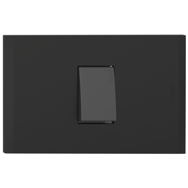 INTERRUPTOR SENCILLO C/TOMCTE + TIERRA 15A 127V NOBILE NEGRO BTICINO