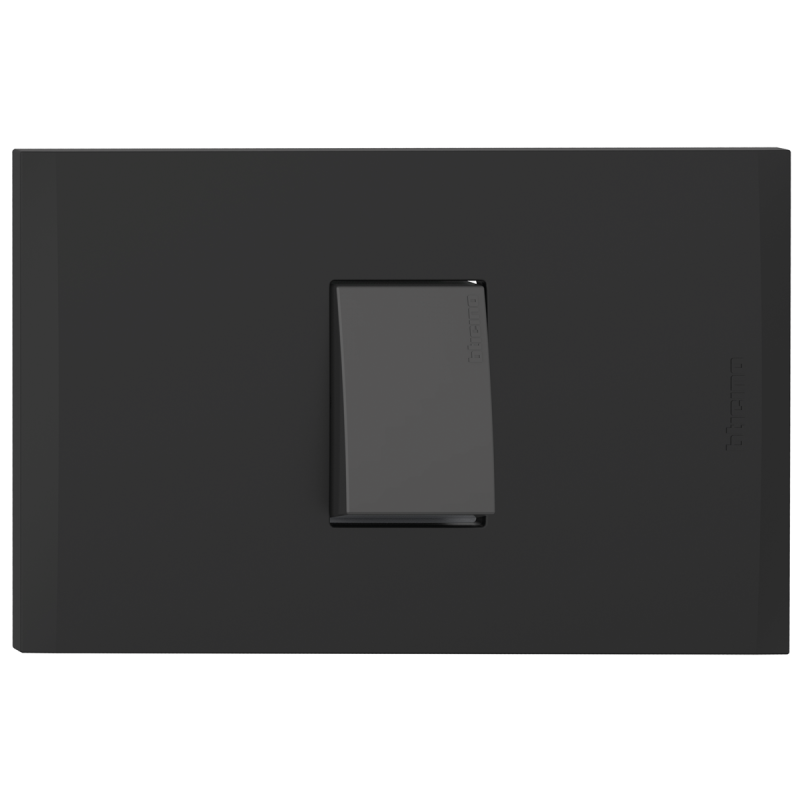 INTERRUPTOR SENCILLO C/TOMCTE + TIERRA 15A 127V NOBILE NEGRO BTICINO