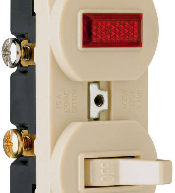 INTERRUPTOR SENCILLO P/CALENTADOR 15A 120V MARFIL LEGRAND