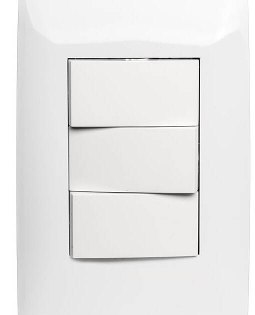 INTERRUPTOR TRIPLE 3W GRIS UNUS DIMO