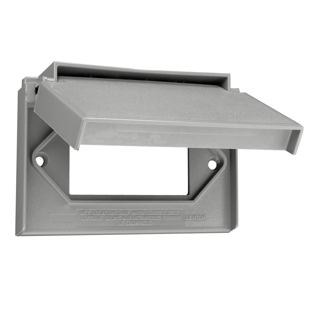 TAPA W/P PLASTICA GRIS DECORA LEVITON