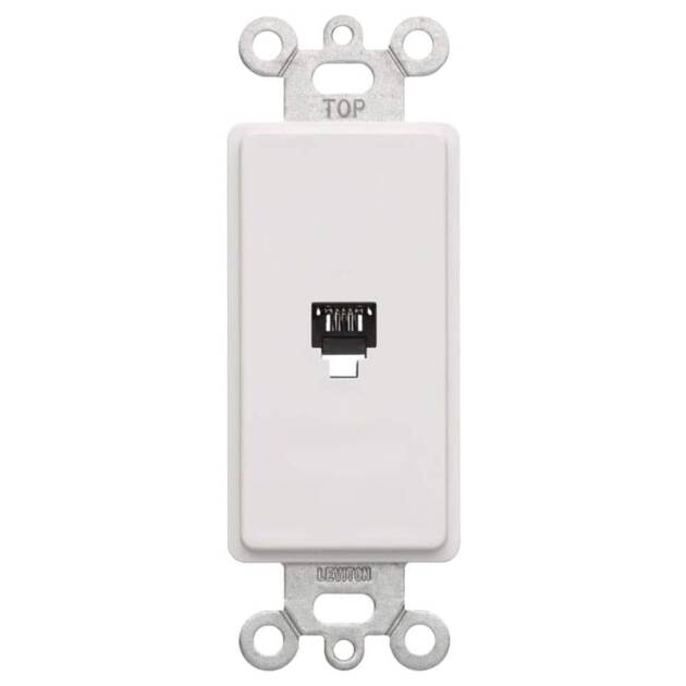 TOMA PARA TELEFONO SENCILLO BLANCO DECORA LEVITON