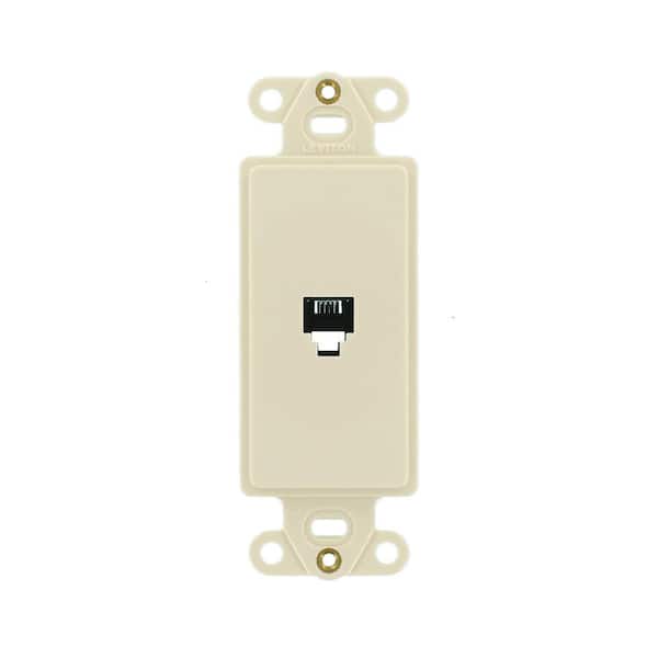 TOMA PARA TELEFONO SENCILLO LIGHT ALMOND DECORA LEVITON