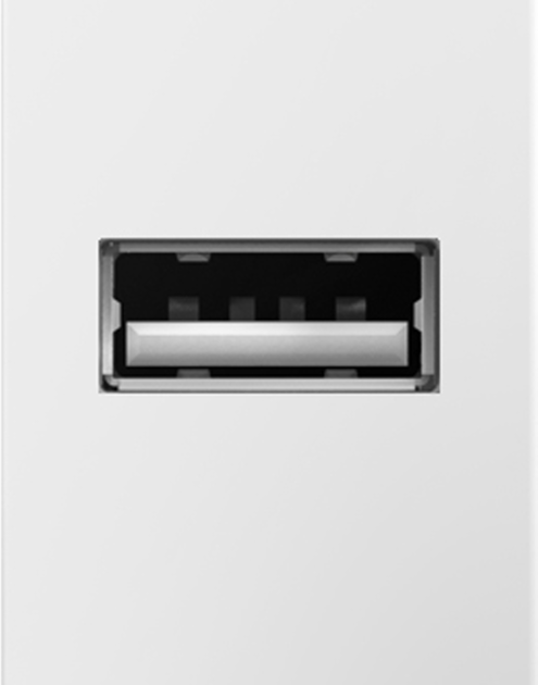 TOMA SENCILLO USB  1M BLANCO ADORNE