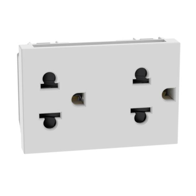 TOMACTE DOBLE C/T 120V-EUR-AME- MATIX GO BLANCO BTICINO