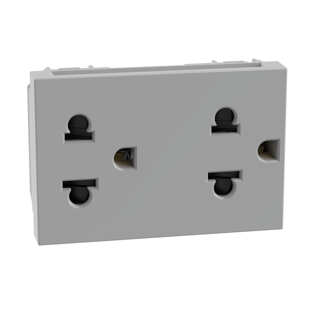 TOMACTE DOBLE C/T 120V-EUR-AME- MATIX GO GRIS BTICINO