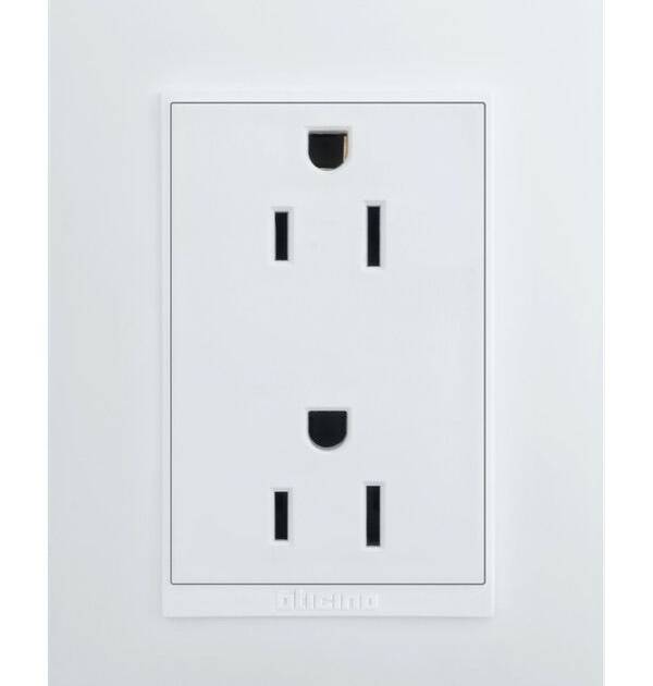 TOMACTE DOBLE C/T 15AMP NOBILE BLANCO BTICINO