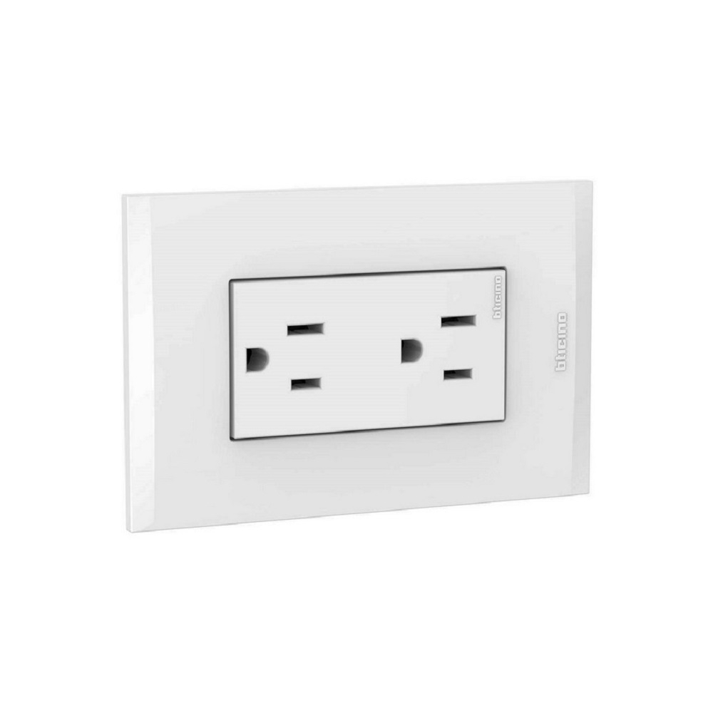 TOMACTE DOBLE C/T 15AMP NOBILE MARFIL BTICINO