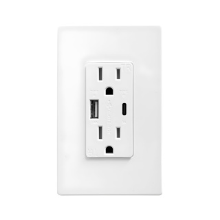 TOMACTE DOBLE C/T 15AMP+ USB  BLANCO UNUS DIMO