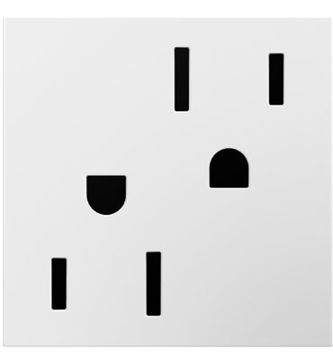 TOMACTE DOBLE C/TIERRA 120V 2M BLANCO ADORNE