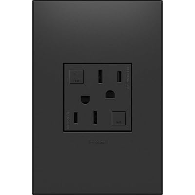 TOMACTE DOBLE C/TIERRA 120V GFCI 2M GRAFITO ADORNE