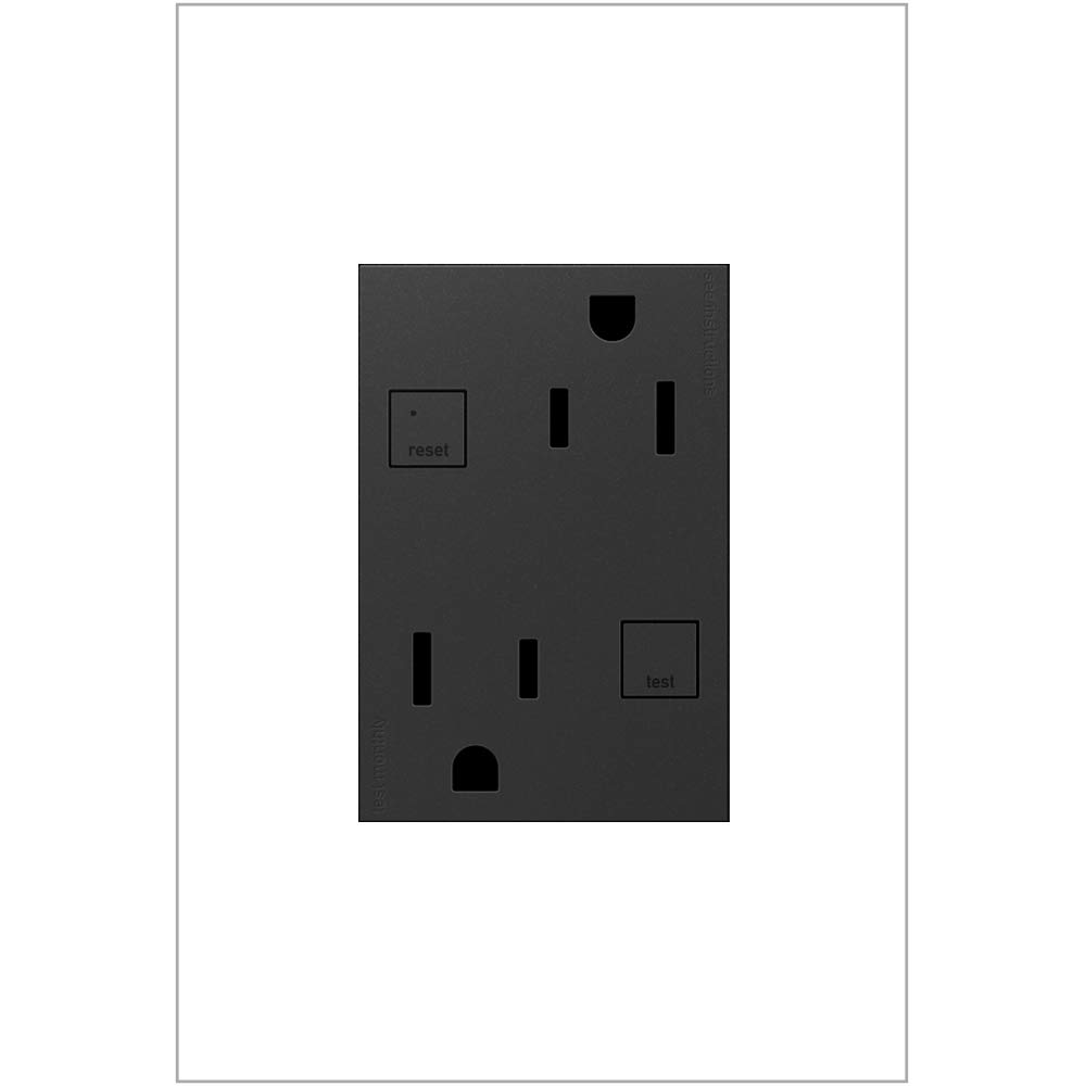 TOMACTE DOBLE C/TIERRA 120V GFCI TAMPER 2M GRAFITO ADORNE