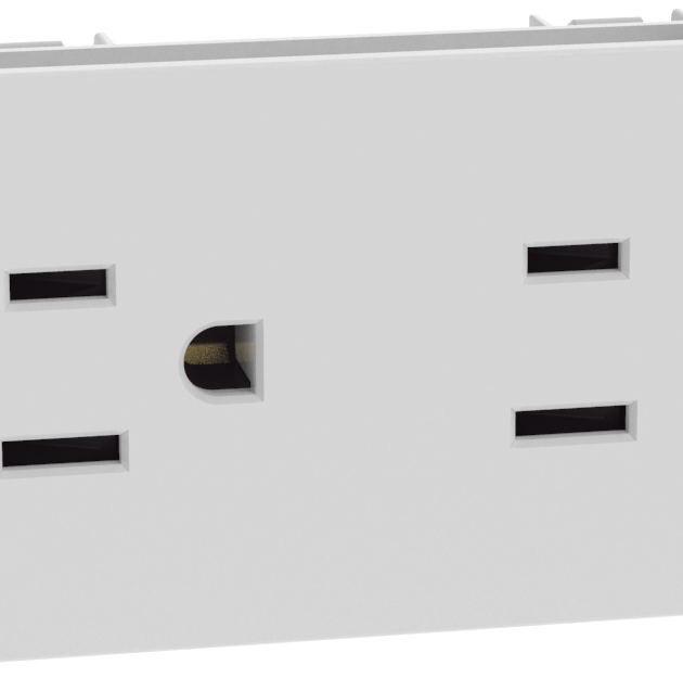 TOMACTE DOBLE C/TIERRA 120V MATIX GO BLANCO BTICINO