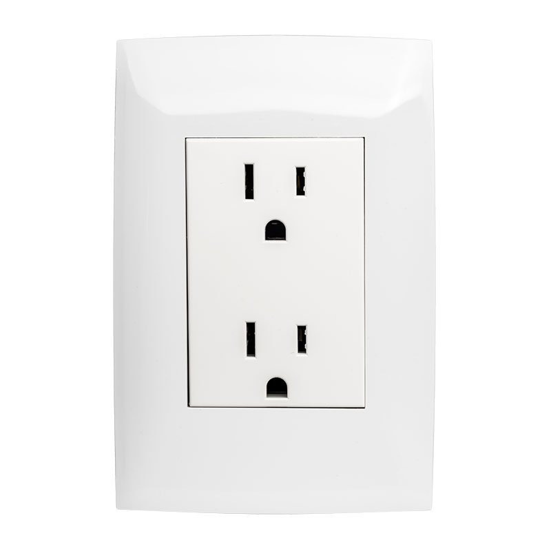 TOMACTE DOBLE C/TIERRA 15A 125V BLANCO CIEN LEVITON