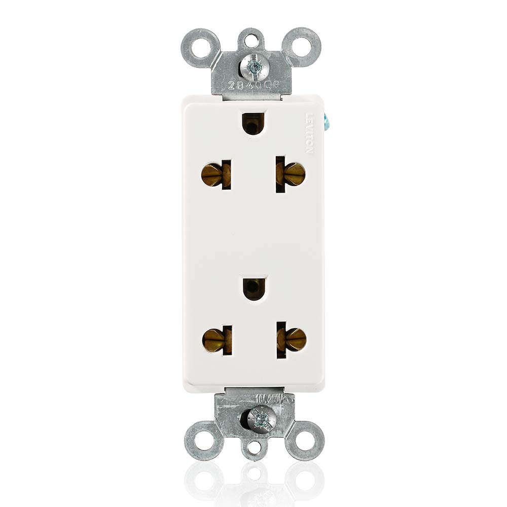 TOMACTE DOBLE C/TIERRA 15A 125V BLANCO UNIVERSAL DECORA LEVITON