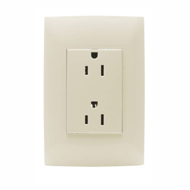 TOMACTE DOBLE C/TIERRA 15A 125V MARFIL CIEN LEVITON