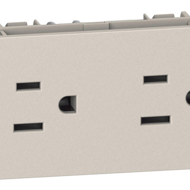 TOMACTE DOBLE C/TIERRA TR 120V ARENA LIVING NOW BTICINO