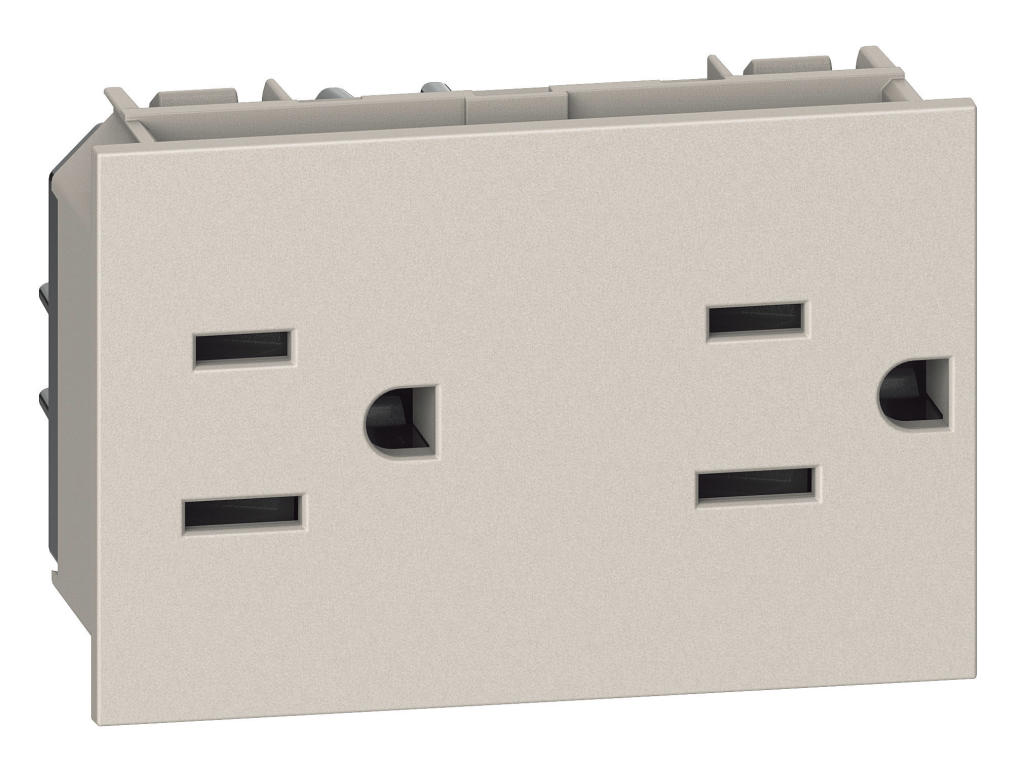 TOMACTE DOBLE C/TIERRA TR 120V ARENA LIVING NOW BTICINO