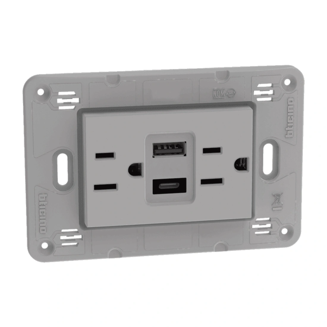 TOMACTE DOBLE USB 1550MA MATIX GO GRIS BTICINO
