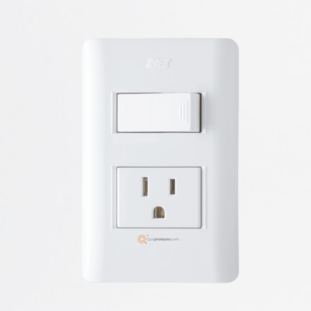 TOMACTE SENCILLO C/TIERRA 110V BLANCO UNUS DIMO