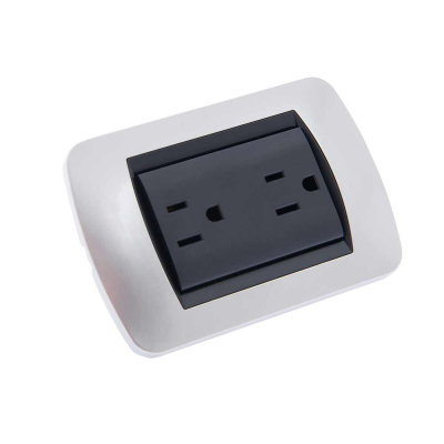 TOMACTE SENCILLO C/TIERRA 110V GRIS UNUS DIMO