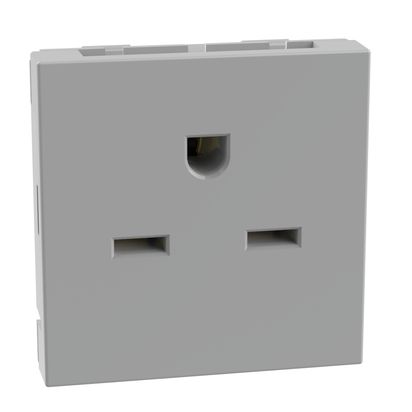 TOMACTE SENCILLO C/TIERRA  220V 2M MATIX GO GRIS BTICINO