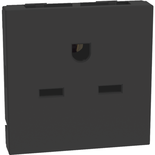 TOMACTE SENCILLO C/TIERRA  220V 2M MATIX GO NEGRO BTICINO