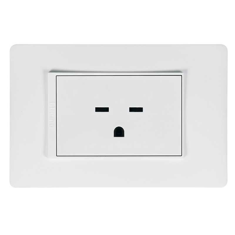 TOMACTE SENCILLO C/TIERRA 220V T/TANDEM NOBILE CHAMPAGNE BTICINO