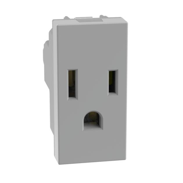 TOMACTE SENCILLO S/TIERRA 120V MATIX GO GRIS BTICINO