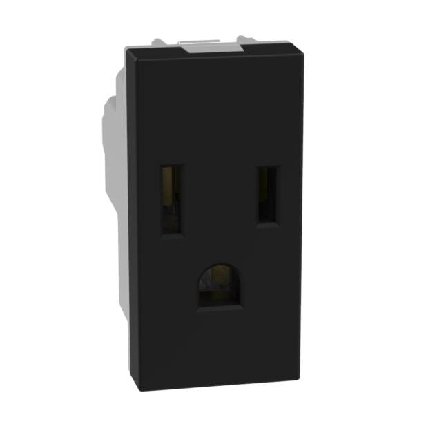 TOMACTE SENCILLO S/TIERRA 120V MATIX GO NEGRO BTICINO